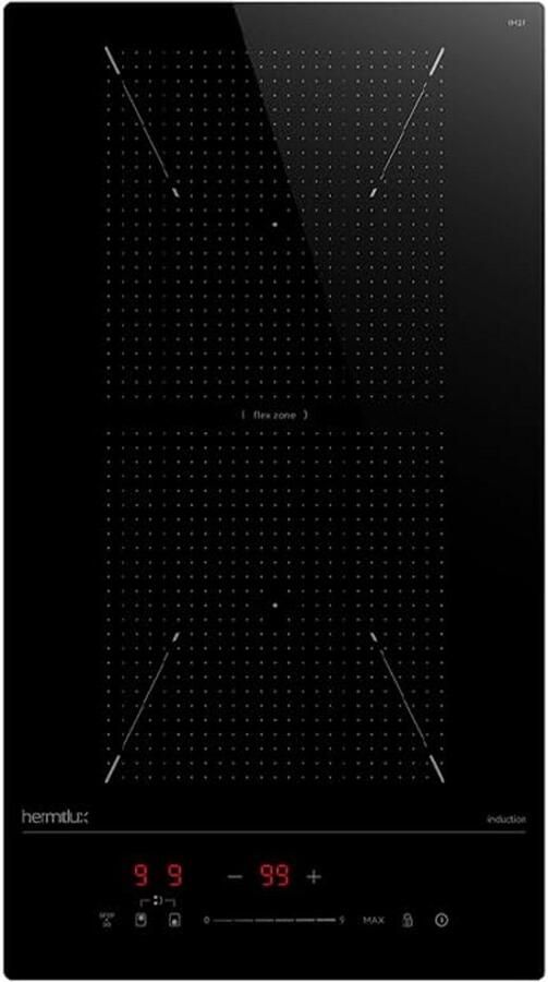 Inbouw Inductiekookplaat 30 cm Flexzone met 9 standen en Booster 3500W