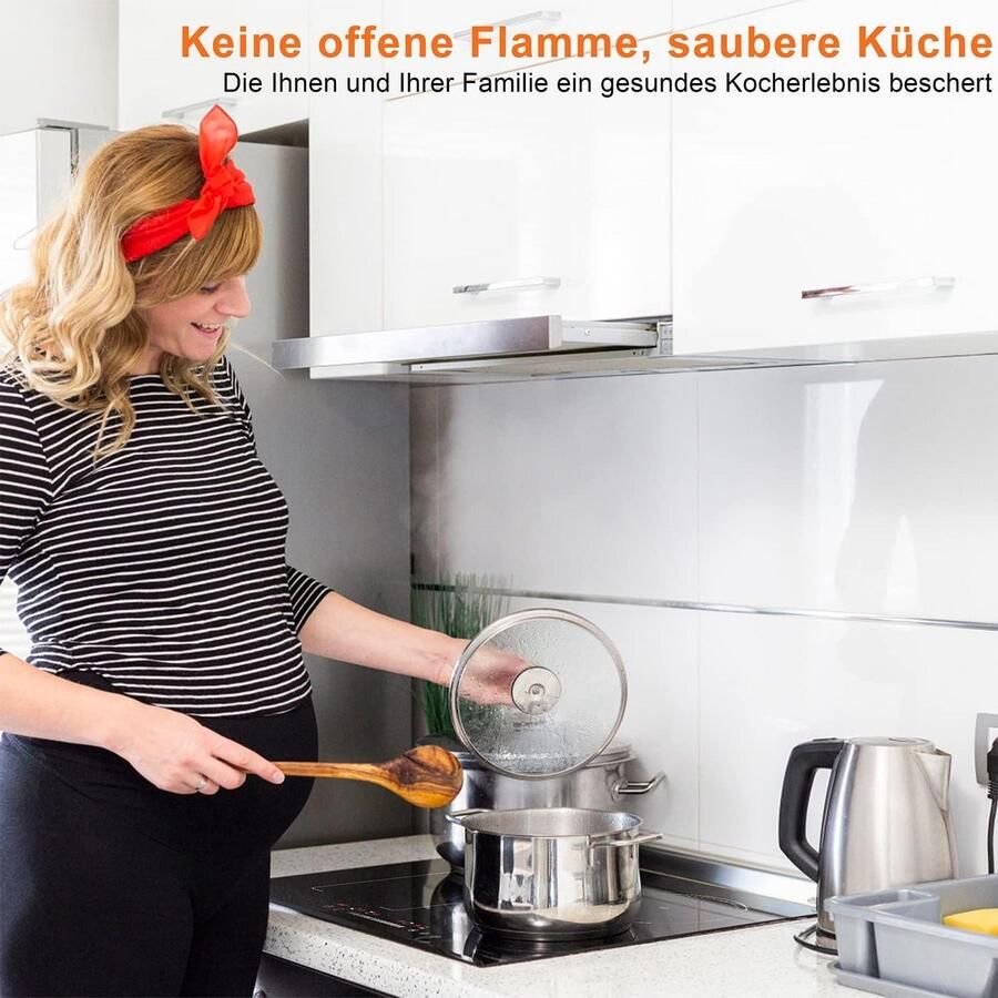 Inbouw Inductiekookplaat 4 Zones met Flexibele Zone 59 cm Zwart Chefskookplaat - Foto 2