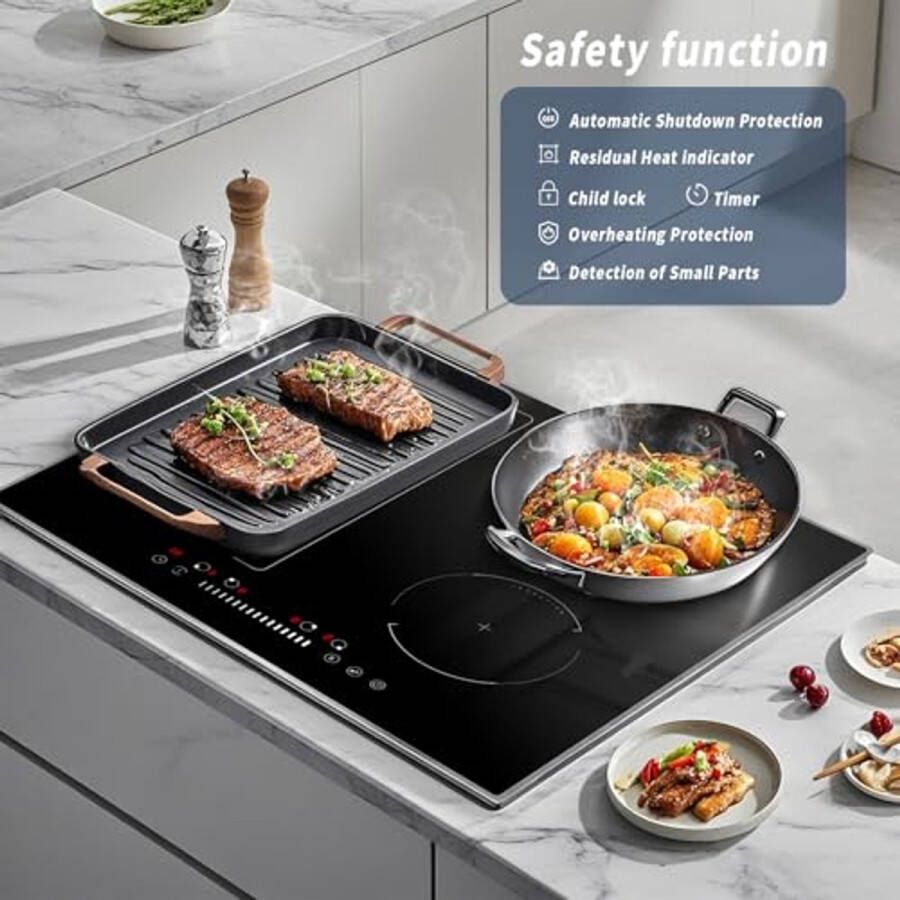 Inbouw Inductiekookplaat 60 cm met 4 Platen en Flex-Zone - Foto 3