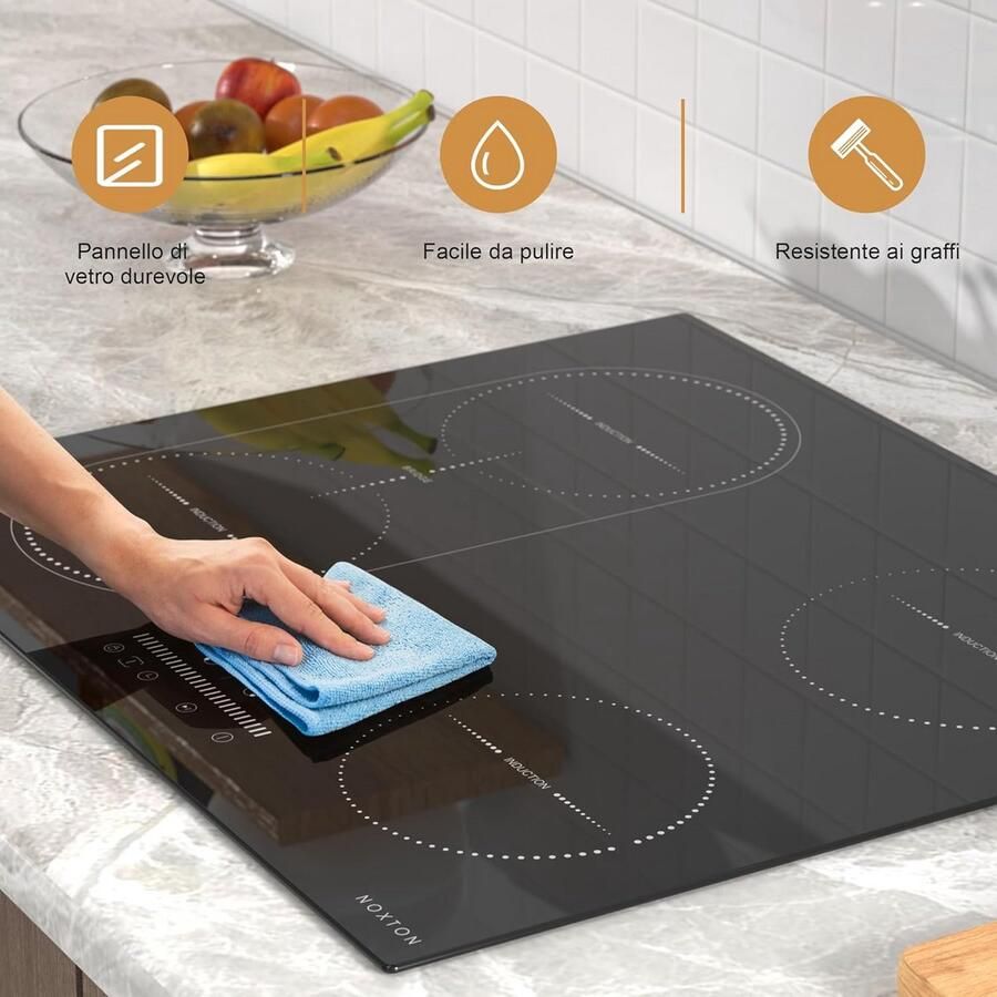 Inbouw Inductiekookplaat 60 cm met Flexzones en Schuifregelaar