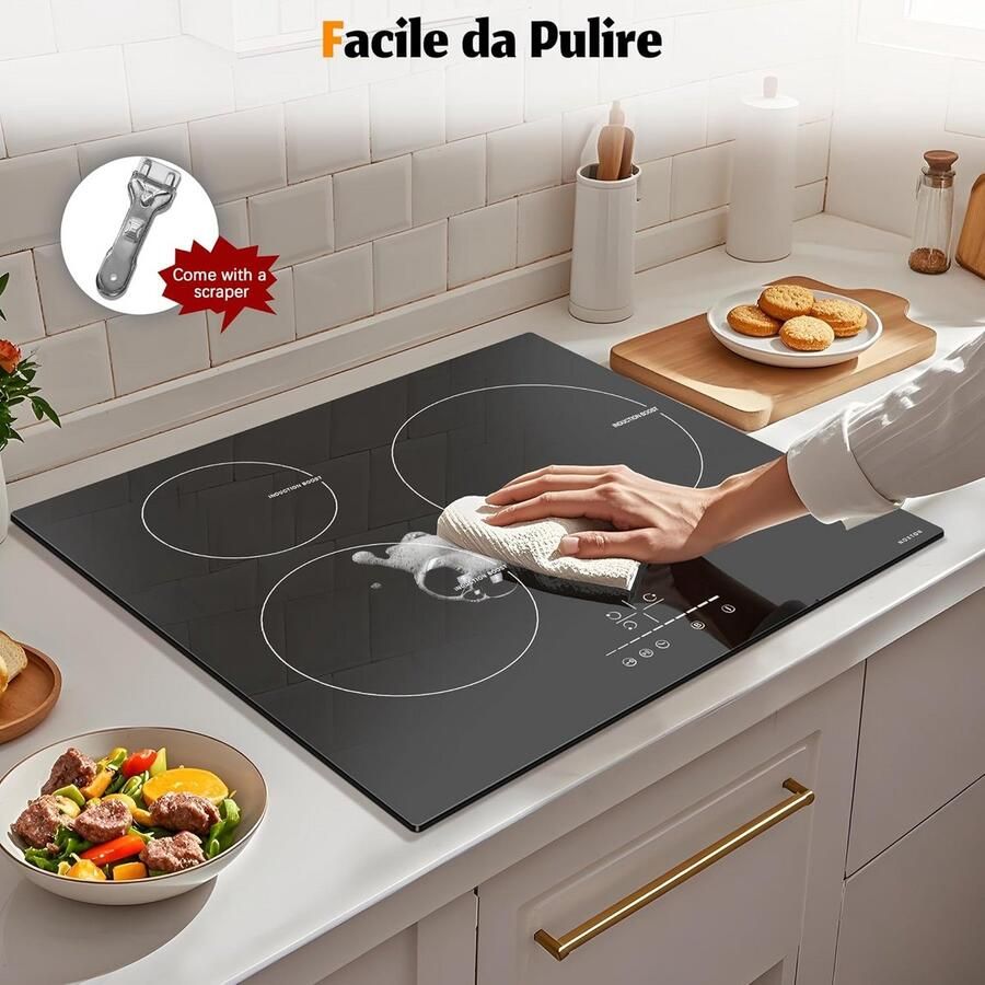 Inbouw Inductiekookplaat met 3 Kookzones Snel en Veilig Koken