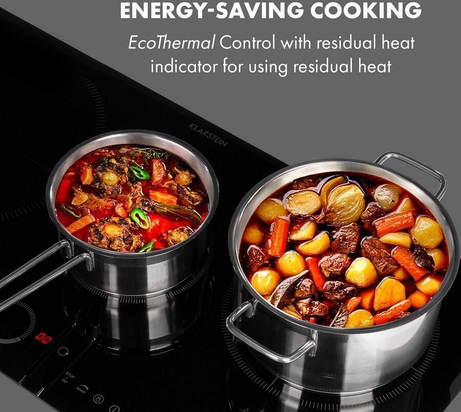 Inbouw Inductiekookplaat met 3 Zones Touch Display en Timer 5800W