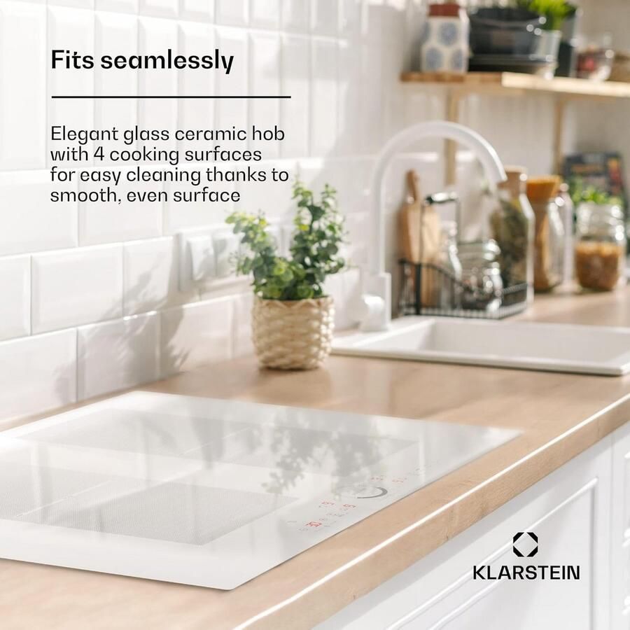 Inbouw Inductiekookplaat met 4 Zones en Touch Control 7000W