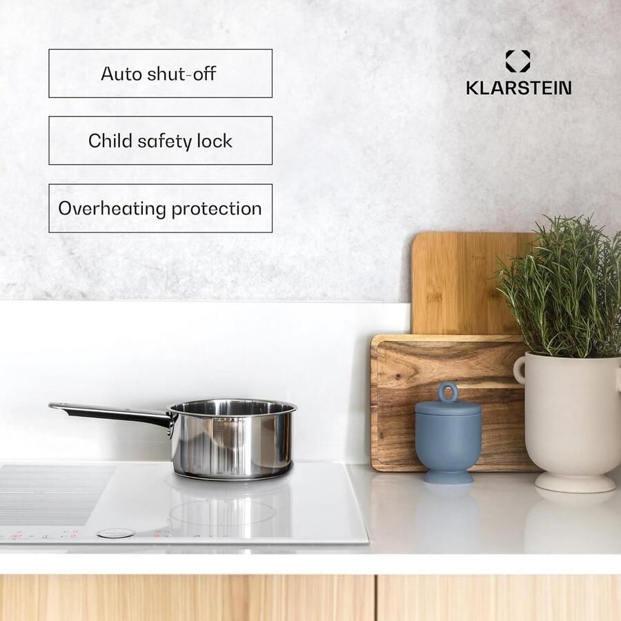 Inbouw Inductiekookplaat met 4 Zones en Touch Control 7000W