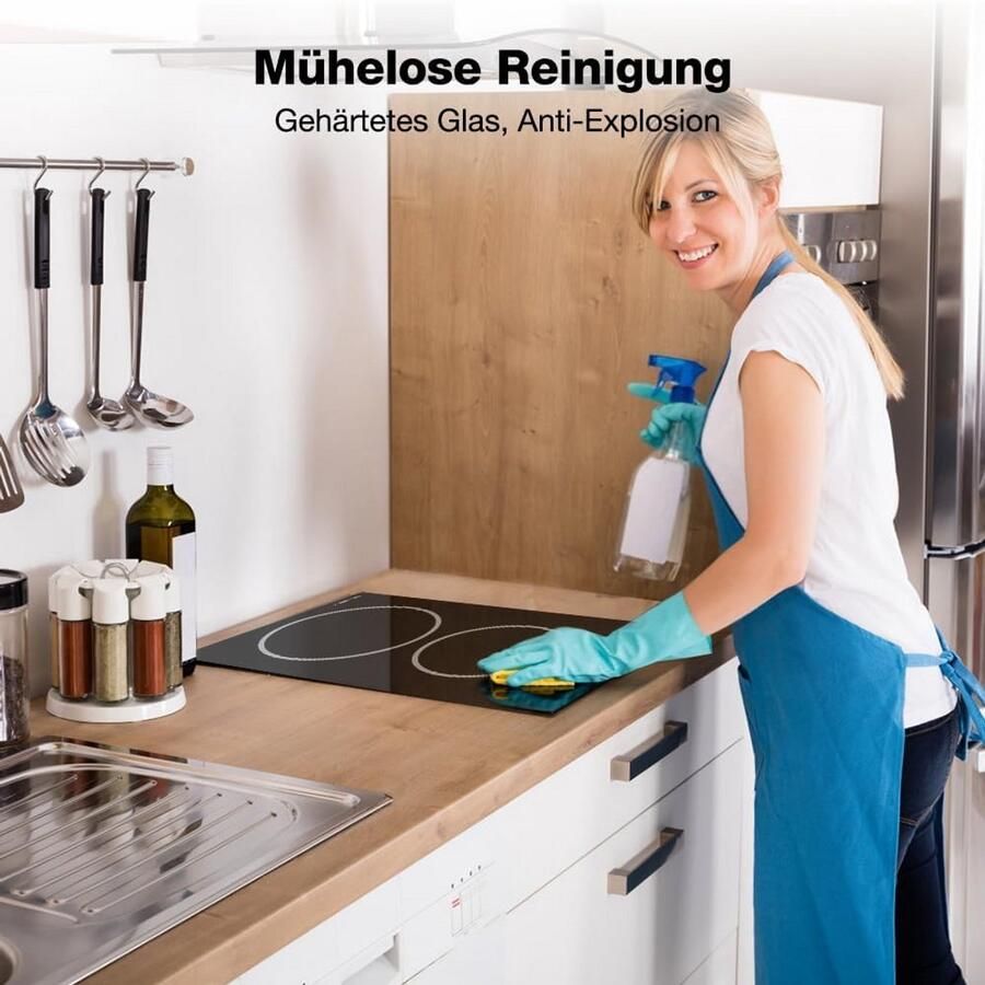 Inbouw Keramische Kookplaat 30cm met 2 Zones en Kinderslot - Foto 3