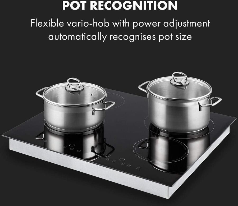 Inbouw Keramische Kookplaat 60 cm 4 Zones 6500 Watt Touch Control