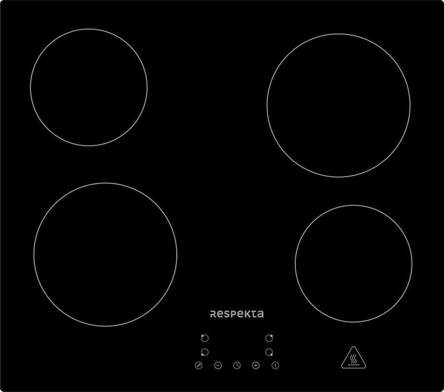 Inbouw Keramische Kookplaat 60 cm Zwart 4 Zones & Touch Control