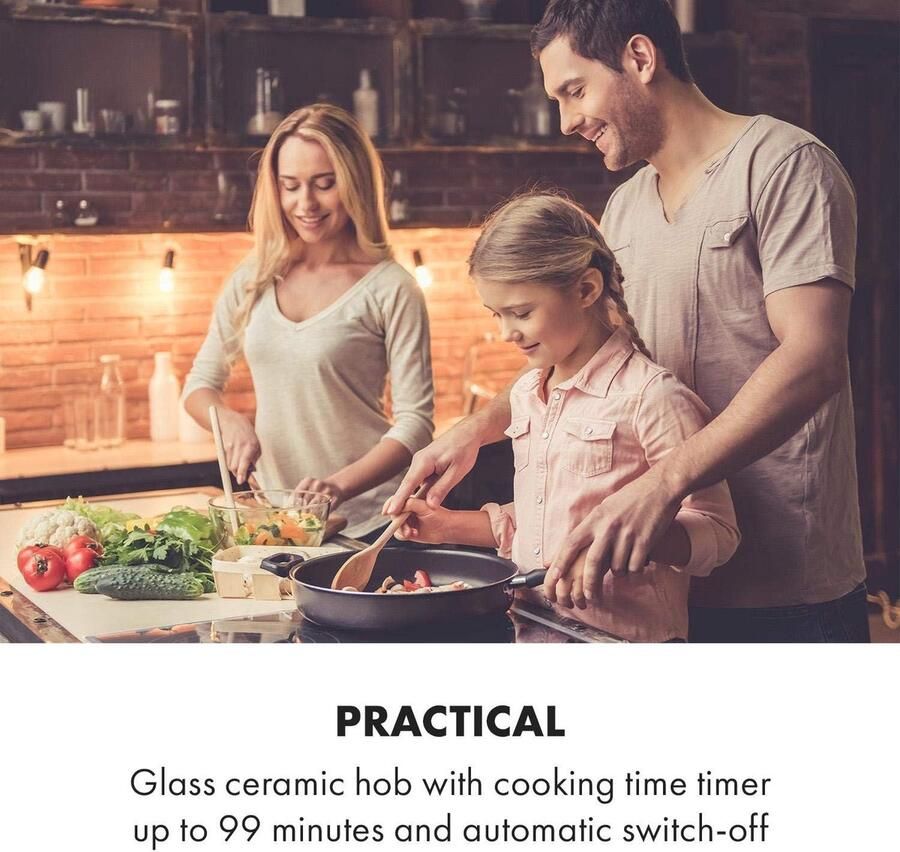 Inbouw Kookplaat Keramisch Zelfstandig met 4 Zones 6500W Timer en Veiligheidsslot - Foto 2