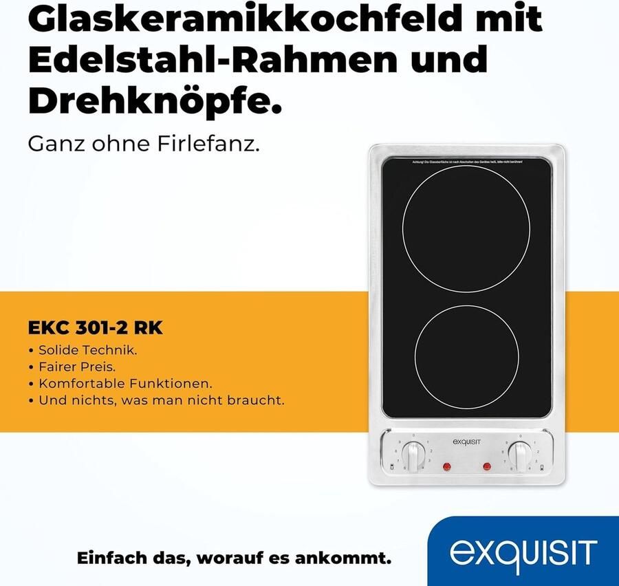 Inbouw Kookplaat Keramische Kookplaat Elektrische Kookplaat Koken en Bereiden Glaskeramiek Oppervlak 29.7 x 51.5 cm Zwart