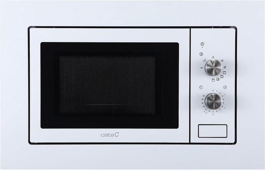 Inbouw Magnetron 20 Liter 800W 5 Vermogensniveaus & Ontdooifunctie Wit Inox