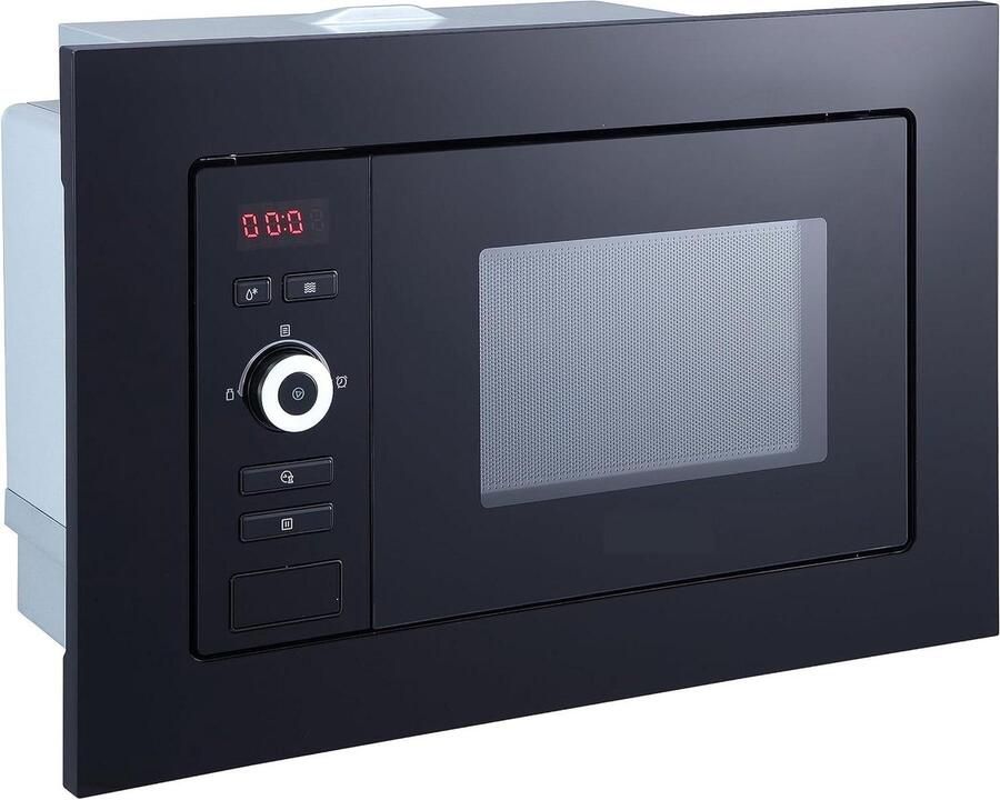 Inbouw Magnetron Compacte Oven Snel Opwarmen 700 Watt Vermogen 17 Liter Capaciteit Zwart