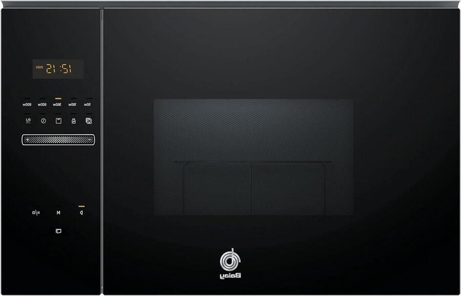 Inbouw Magnetron Elektrische Oven Snel Eten Bereiden Aqualisis Reiniging 38 cm Zwart
