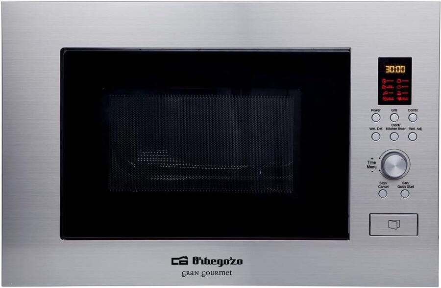 Inbouw Magnetron Grillfunctie Oven Snel Eten Bereiden Roestvrij Staal 23 Liter Zilverkleurig