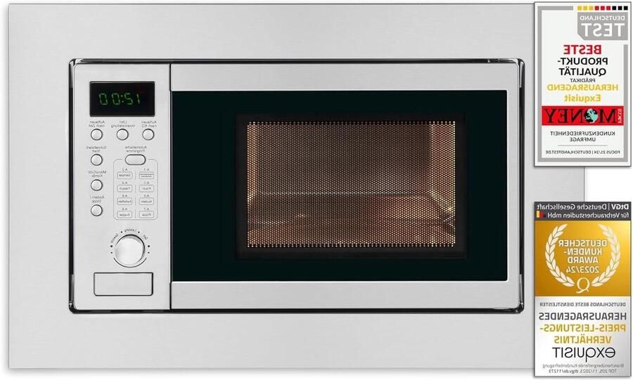 Inbouw Magnetron Grillfunctie Oven Snel Maaltijden Bereiden 8 Automatische Programma's 20 Liter Inhoud RVS Look