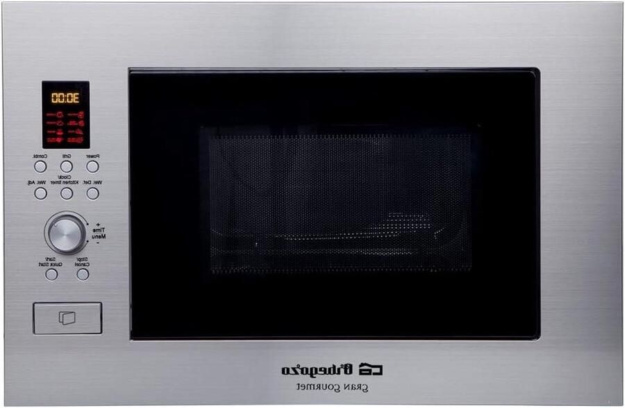Inbouw Magnetron Grillfunctie Oven Snel Maaltijden Bereiden Roestvrij Staal 23 Liter Zilver