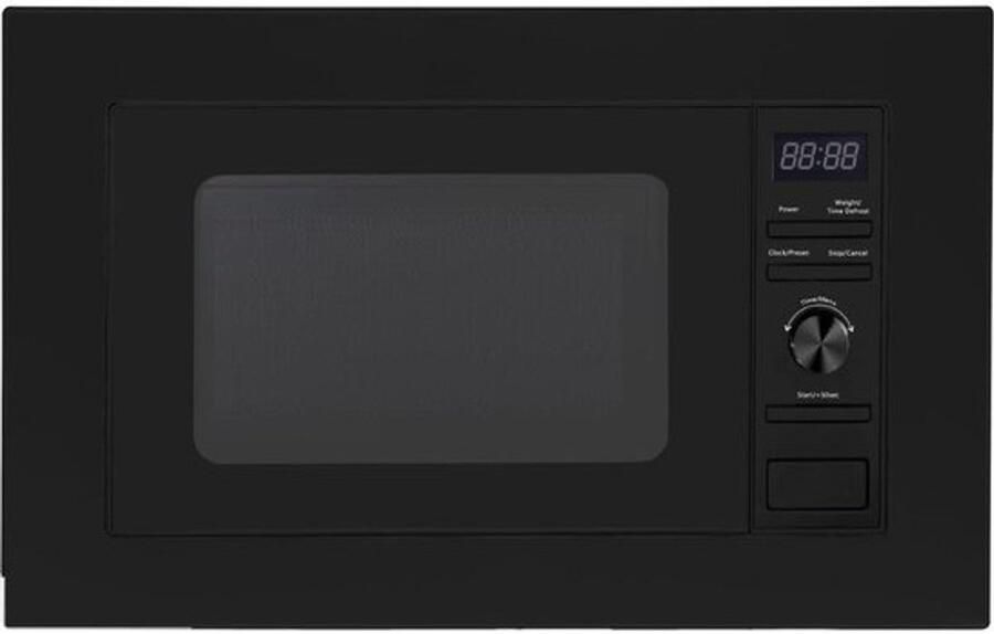 Inbouw Magnetron Oven Keukenapparaat Snel Eten Opwarmen Roestvrijstalen Binnenruimte 20 Liter Zwart
