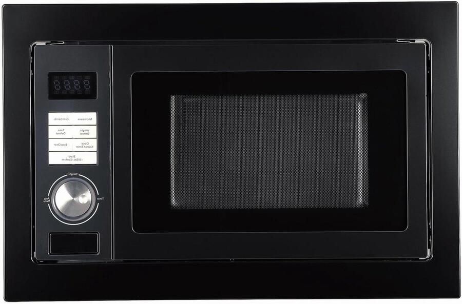 Inbouw Magnetron Oven met Grill Snel Eten Bereiden 8 Automatische Programma's 25 Liter Inhoud Zwart