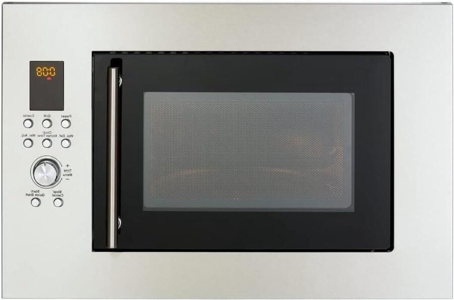 Inbouw Magnetron Oven Snel Eten Opwarmen Roestvrij Staal Interieur 23 Liter Zilver