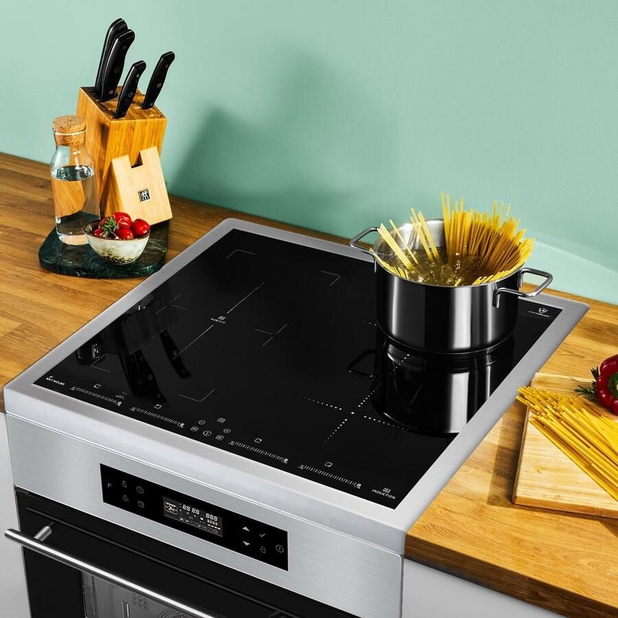 Inbouwfornuis Set 60 cm met Inductiekookplaat (58 cm) en Hetelucht Oven Touch Control