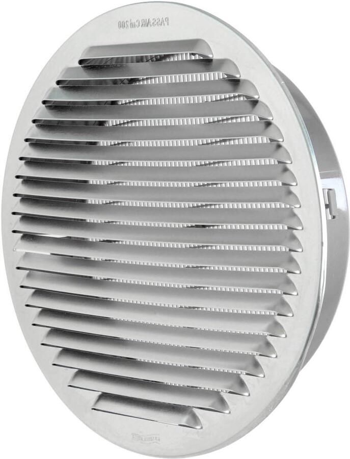 Inbouwgrill Rond Ventilatierooster Afzuigkap rooster Ventilatie Gaten Afdekken Met Insectengaas Ø 200 mm Aluminium