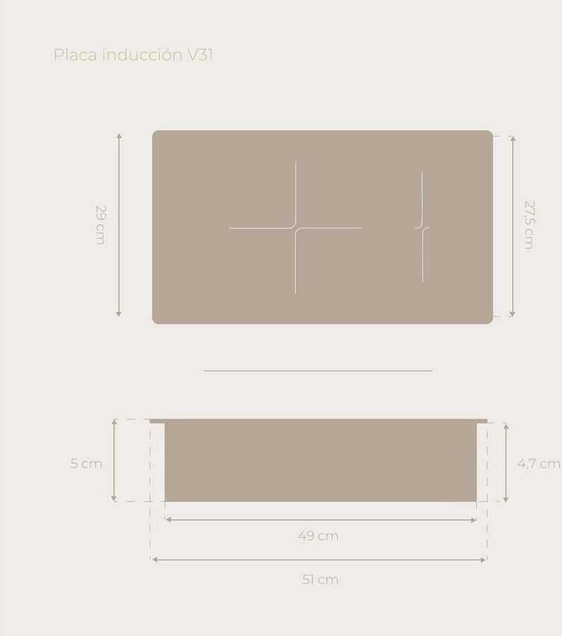 Inbouwhaald met 2 zones en Touch Control