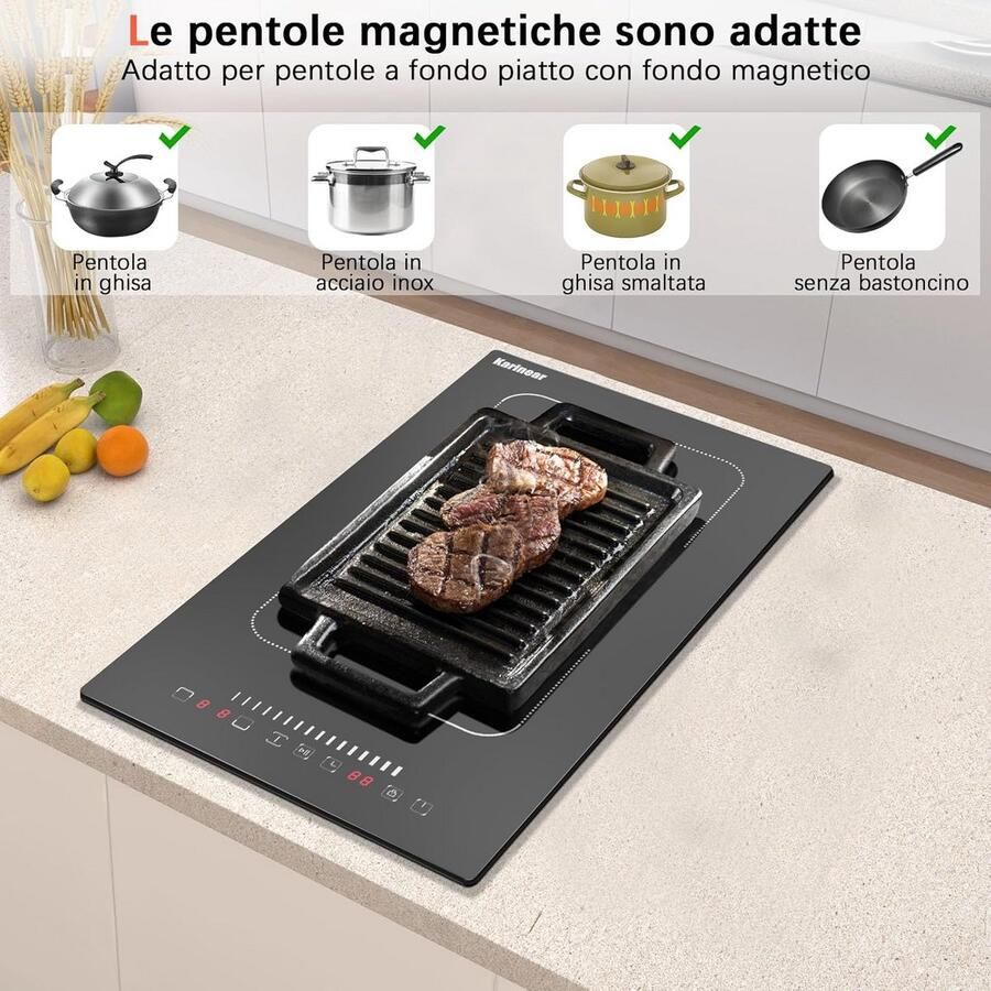 Inbouwkookplaat 2-pits 30 cm met Flexzone en Touchbediening