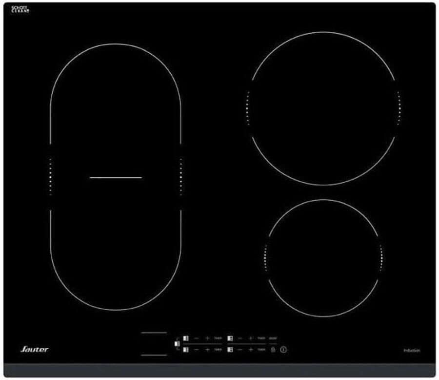 Inbouwkookplaat Inductie 60 cm 4 Zones met DuoZone 7200W Zwart