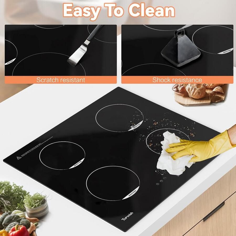 Inbouwkookplaat Inductie 60 cm met 4 Zones Timer en Boostfunctie - Foto 4