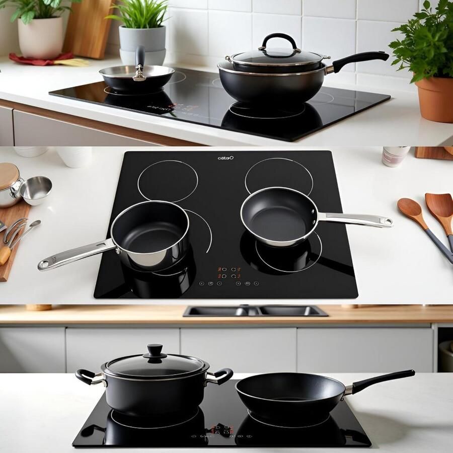 Inbouwkookplaat Zwart Elektrisch Koken Veelzijdigheid