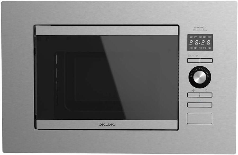 Inbouwmagnetron Digitaal Keukenoven Compact Snel Koken 8 Voorgeprogrammeerde Menu's 20 Liter Inhoud Staal Groen