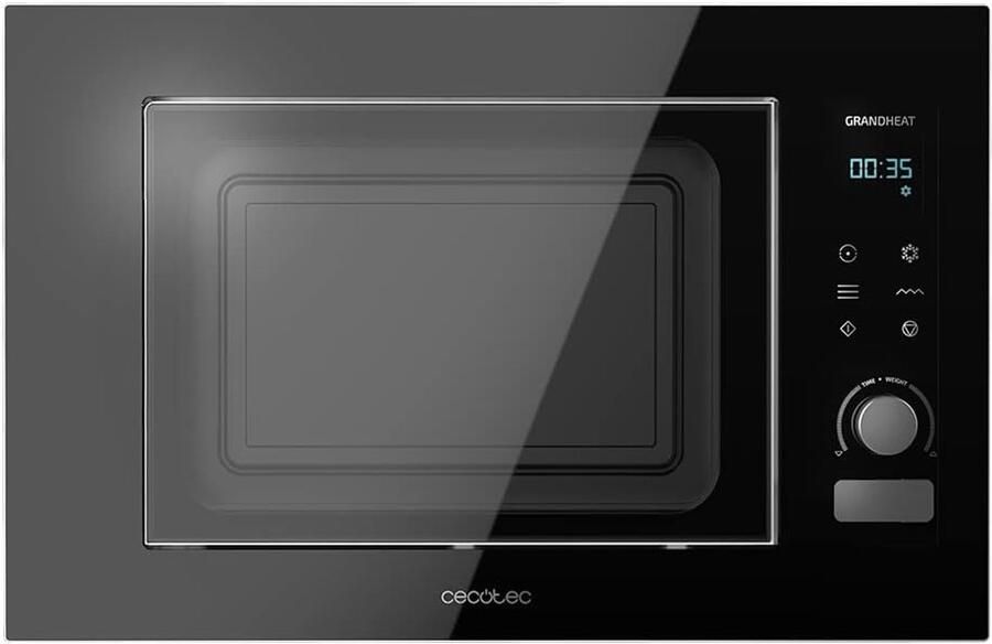 Inbouwmagnetron Keukenapparaat Snel opwarmen 800 Watt vermogen 40 x 438 x 65 cm Zwart