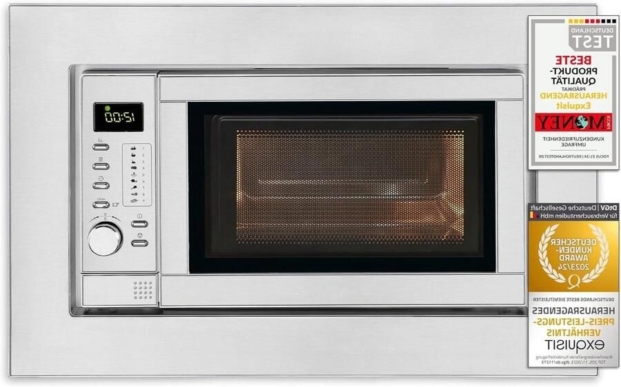 Inbouwmagnetron met Grill Compacte Oven Snel Eten Bereiden Veelzijdige Keukenhulp 20 Liter Zilver