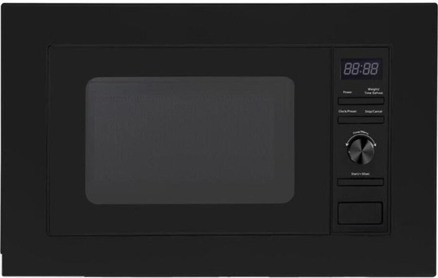 Inbouwmagnetron Oven Keukenapparaat Om snel eten op te warmen Roestvrijstalen binnenruimte 20 liter Zwart