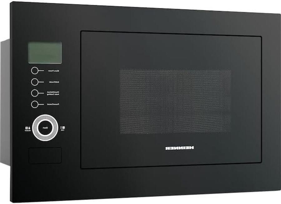 Inbouwmagnetron Zwart Magnetron Oven Snel Eten Opwarmen Met Grillfunctie 25 Liter Zwart