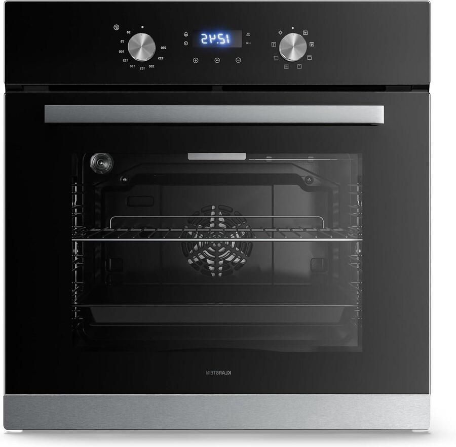 Inbouwoven 60 cm Elektrische oven Thuis koken Acht kookstanden 67 Liter Zwart