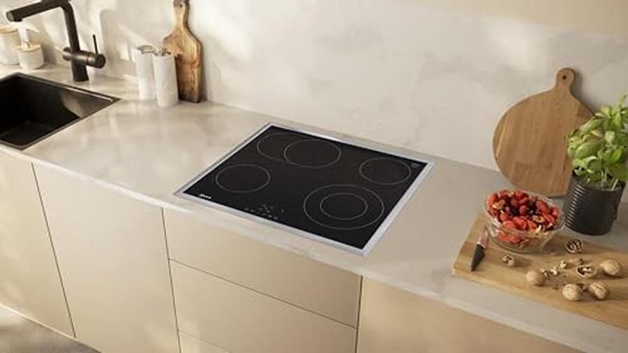 Inbouwoven met CircoTherm en Elektrische Kookplaat Set 60 cm Zwart Geschikt voor Keuken