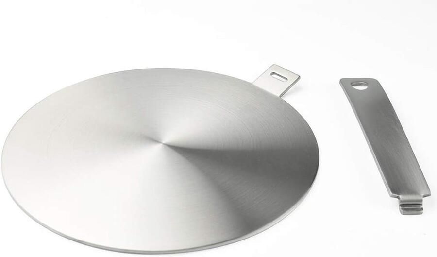 Inductie-adapter 24 cm Warmteverdelingsplaat met Afneembaar Handvat Voor Inductiekookplaten