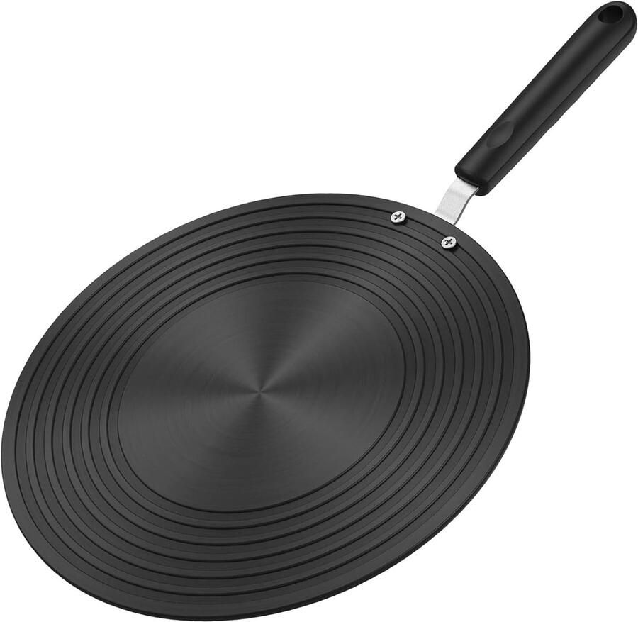Inductie Adapter Hitteverdeler Plaat Gelijkmatig Koken Energiezuinig 24 cm Diameter Zilverkleurig