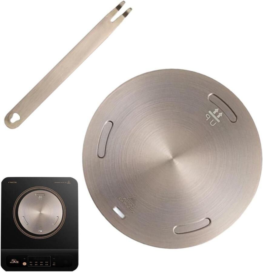 Inductie Adapter Hitteverspreider Plaat Gelijkmatig Koken Drielaags Roestvrij Staal 16 cm Diameter Zilverkleurig