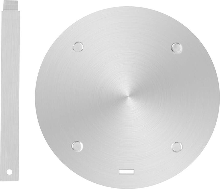 Inductie Adapter Plaat 28cm RVS Warmteverspreider met Afneembare Handgreep voor Inductiekookplaten Geschikt voor Koken en Bakken