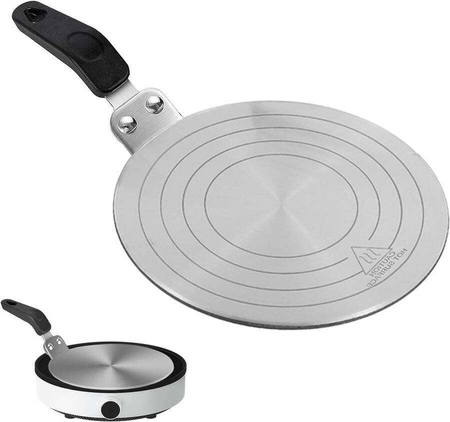 Inductie Adapter Plaat Converter Koken Vereenvoudigen Gelijkmatige Verwarming 20 cm Zwart