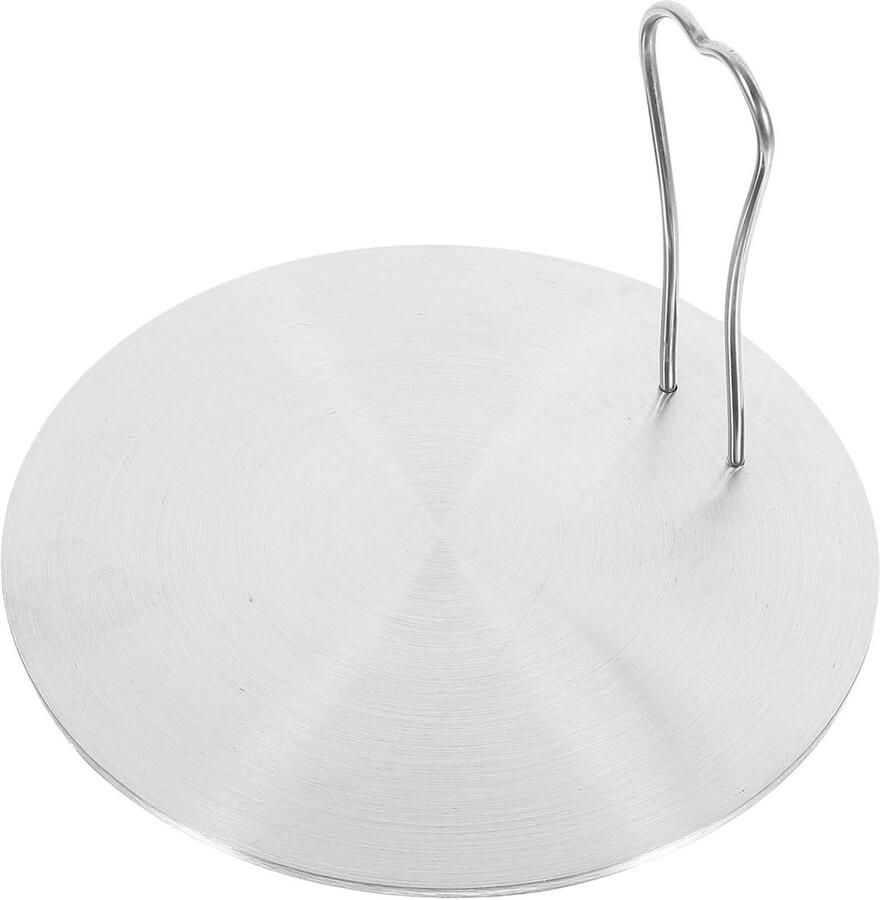 Inductie Adapter Plaat Hitte Diffuser Converter Koken Op Inductie Roestvrij Staal 15.5 x 15.5 cm Zilver