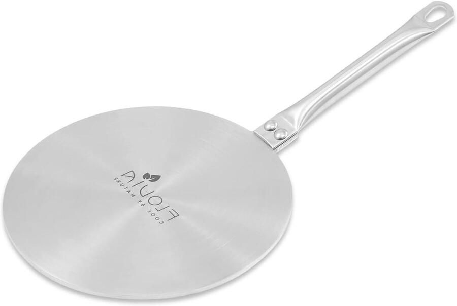Inductie Adapter Plaat Warmte Diffuser Kookplaat Koken op Inductie Universeel Geschikt 24 cm Zilver