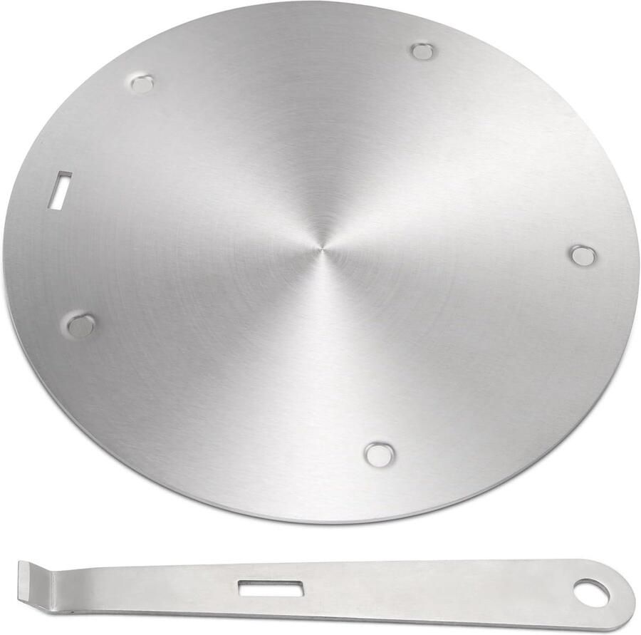 Inductie Adapter Plaat Warmtegeleider Pan Koken op Inductie Universele Compatibiliteit Diameter 24 cm Zilver
