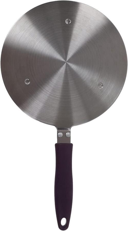 Inductie Adapter Plaat Warmteverdeler Plaat Non-Inductie Koken Roestvrij Staal 22 cm Zilver