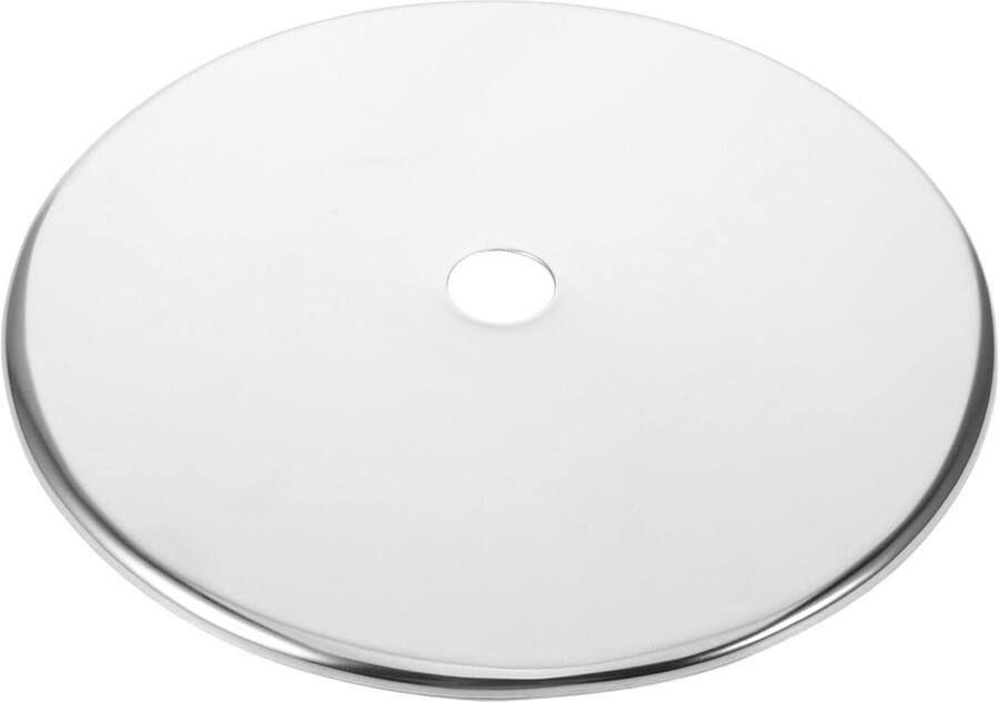 Inductie Adapter Ring Warmteverspreider Kookplaat Efficiënt Koken Duurzaam Roestvrij Staal 24.5 cm Diameter Zilver