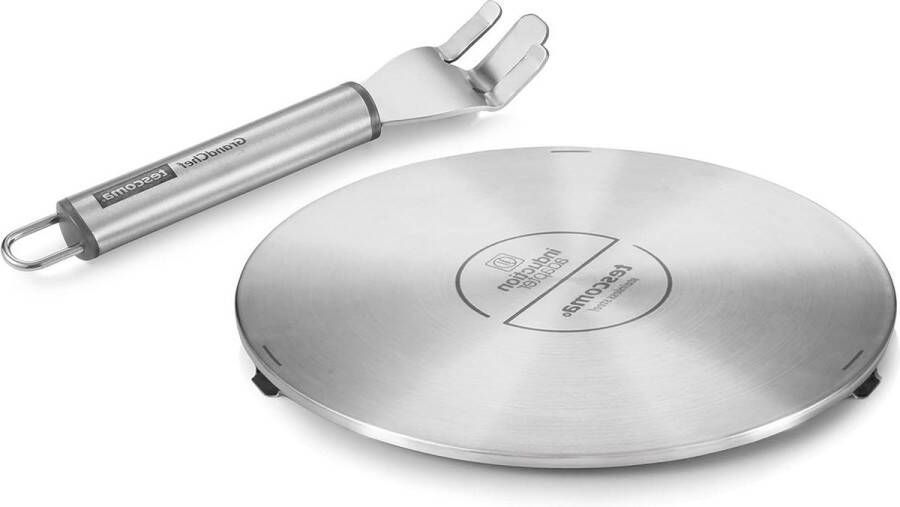 Inductie-adapter roestvrij staal 21cm voor inductiekookplaten