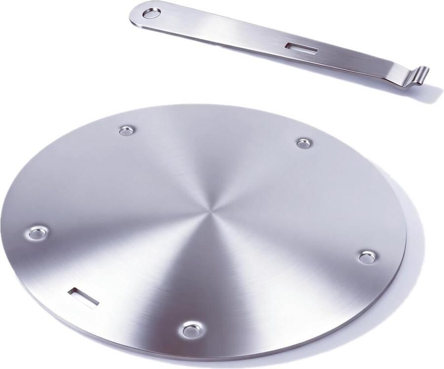 Inductie-adapter voor koffiezetapparaat roestvrij staal en keramisch materiaal 16 cm 20 cm 24 cm afneembare handgreep voor glazen pannen en keramische pannen