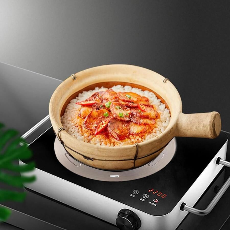 Inductie Adapter Warmteplaat Converter Gelijkmatig Koken Anti-aanbak Bescherming 24 cm Diameter Zilverkleurig