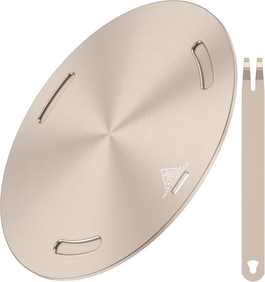 Inductie Adapter Warmteverdeler Plaat Gelijkmatig Koken 3-Laags Constructie 24 cm Goud